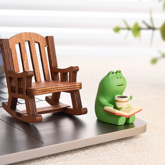 Addison's 2PC Frog Rocker Chair Desktop Decoration