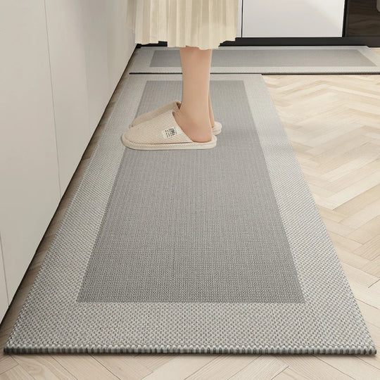 Kitchen Floor Mat Oil-proof  Waterproof Wipeable Wash Free Long Strip Carpet Dirty-resistant Oil-absorbing Water-absorbing Rug