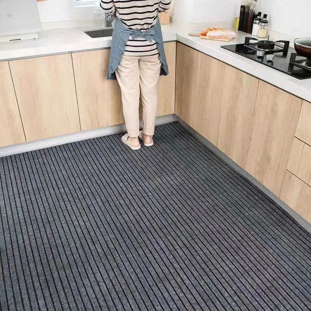 Striped Floor Carpet House Entrance Mat Floor Rug Carpet Household Water Absorbing Non-slip Kitchen Rugs Foot Mat For Hallway