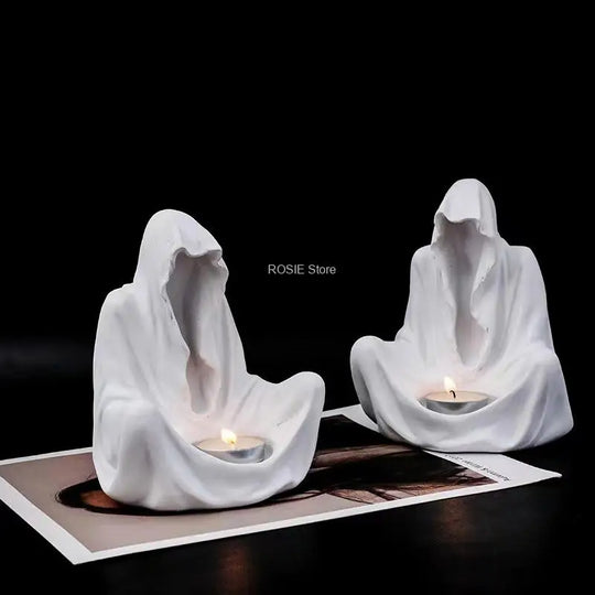 Enchanting Wizard Resin Candle Holders