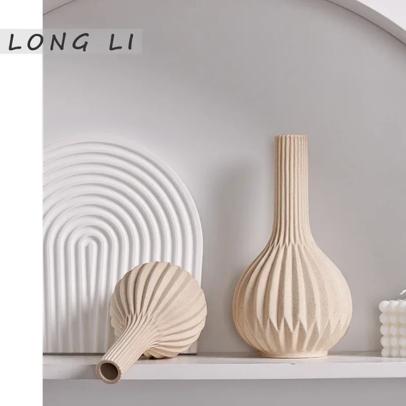 Oaklyn White Ceramic Vases: Elegance Redefined