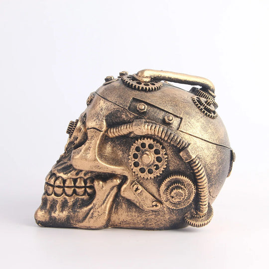 Clara's Halloween Steampunk Skull Statue