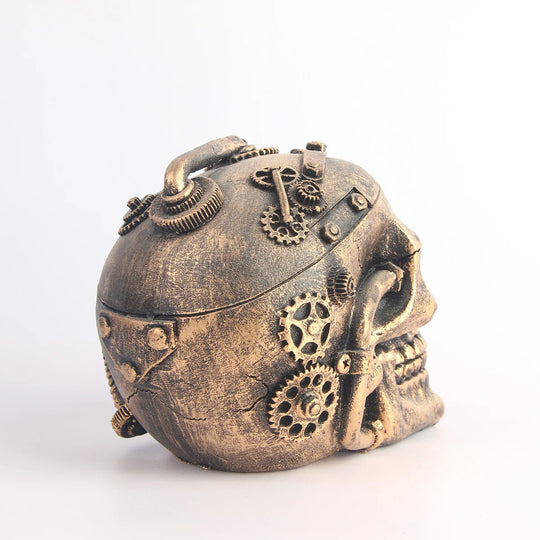 Clara's Halloween Steampunk Skull Statue