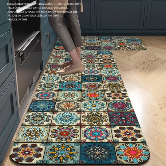 Adrianna Nordic Retro PVC Kitchen Floor Mat