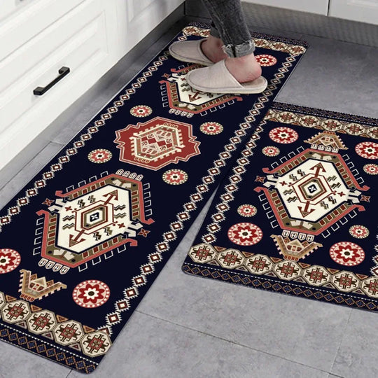 Leilany Moroccan Wipeable No-wash Kitchen Floor Mats