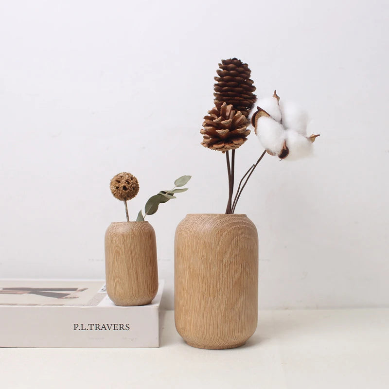 Anahi INS Solid Wood Small Vase: A Charming Addition to Your Decor