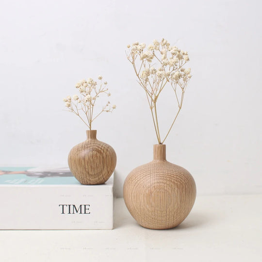 Anahi INS Solid Wood Small Vase: A Charming Addition to Your Decor