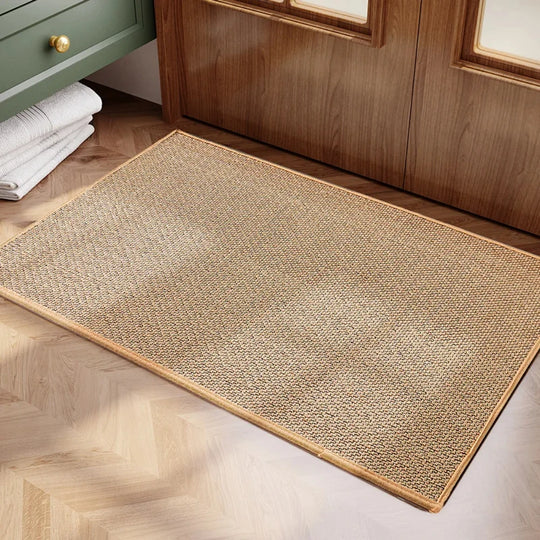 Zelda's Linen Weave Anti-Slip Kitchen Floor Mat: Enhance Your Home Décor