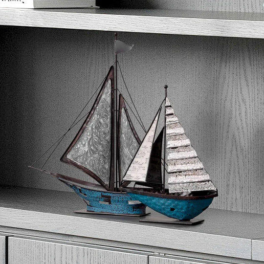 Riley's Retro Sailboat Model - Nautical Home Decor