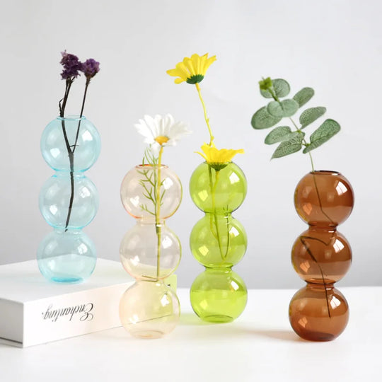 Lina Nordic Bubble Glass Vase: Elevate Your Home Decor with Elegance