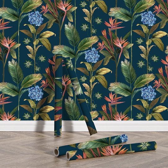 Emma's Tropical Rain Forest Floral Peel And Stick Wallpaper