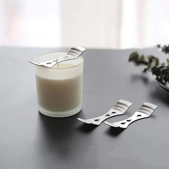 Ella's Silver Stainless Steel Candle Wick Holder Set