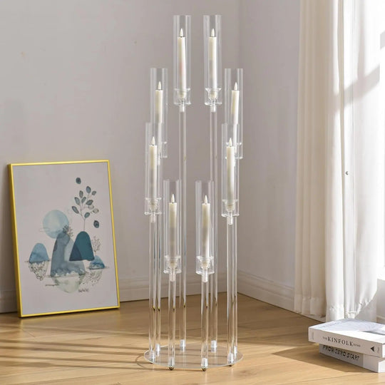 Ava's 8 Arms Clear Candlesticks Holder