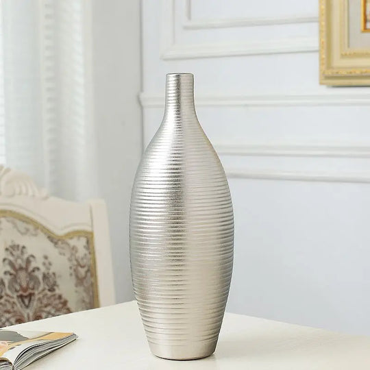 Edith Elegant Silver Vase Set: Elevate Your Home Decor