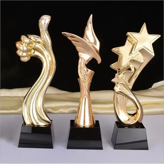 Maddison Creative Black Crystal Trophy Figurines