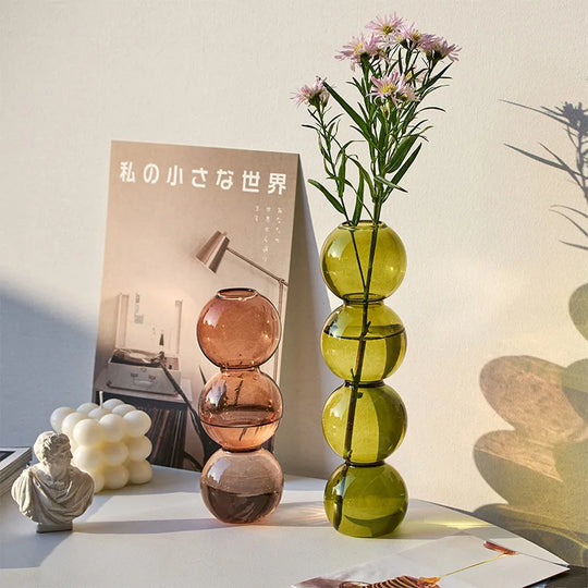 Lina Nordic Bubble Glass Vase: Elevate Your Home Decor with Elegance