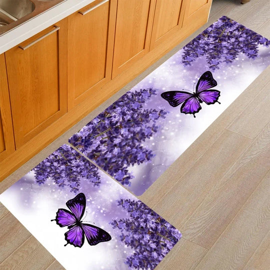 Butterfly Kitchen Floor Mat Home Entrance Doormat Decoration Carpet for Living Room Corridor Long Rugs Non-slip Bedroom Mat