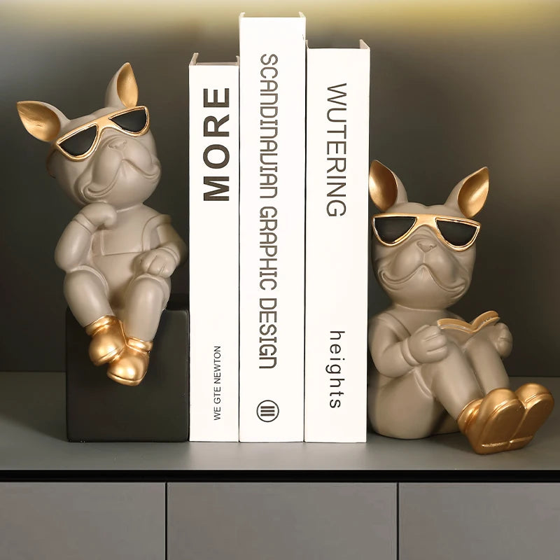 Sadie's Bookend French Bulldog Statues and Sculptures