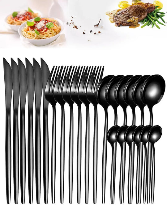 Giselle 24Pcs Stainless Steel Cutlery Set