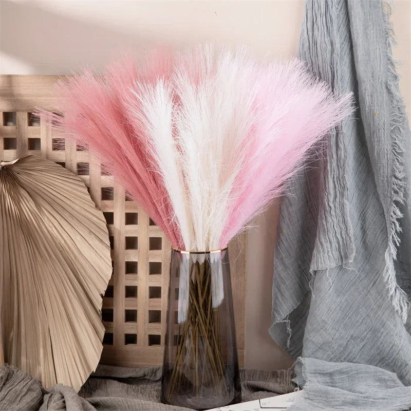 Scarlet Lily's 10Pcs Artificial Flower Pampas Grass Fake Plant Reed Wedding Decoration Flowers