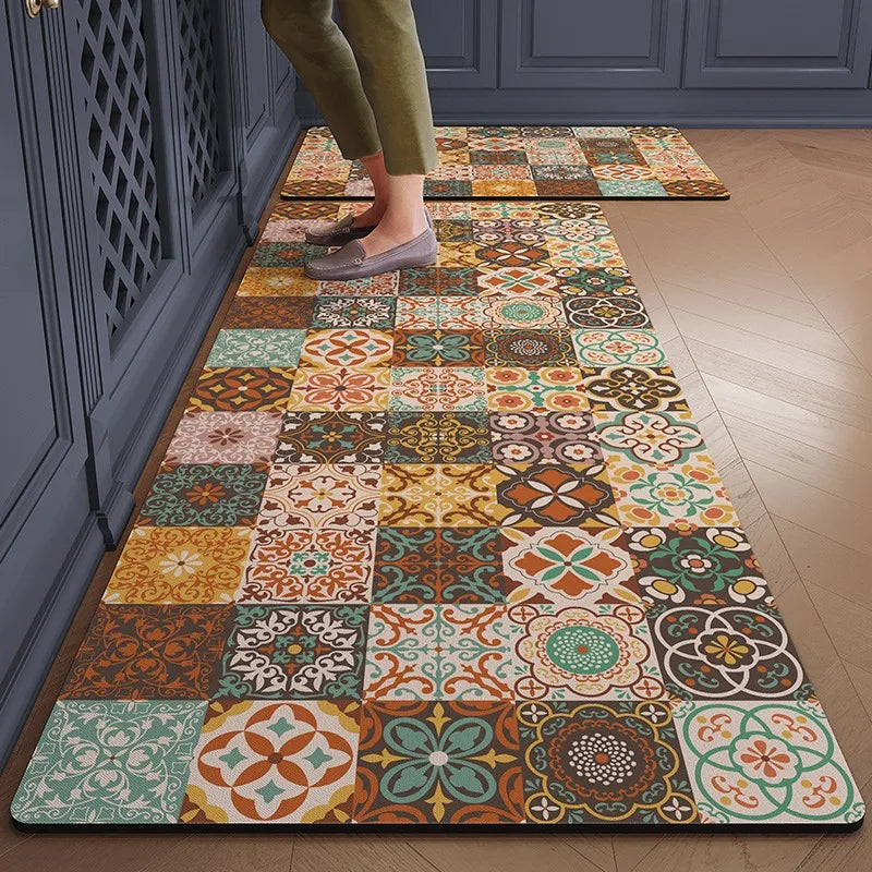 Jemma Retro Color Kitchen Floor Mat