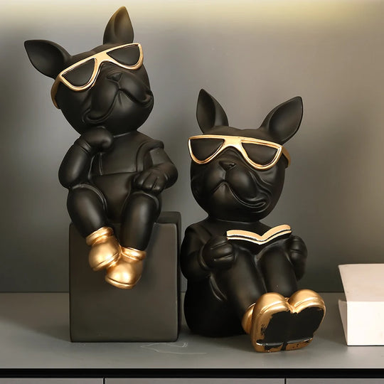 Sadie's Bookend French Bulldog Statues and Sculptures