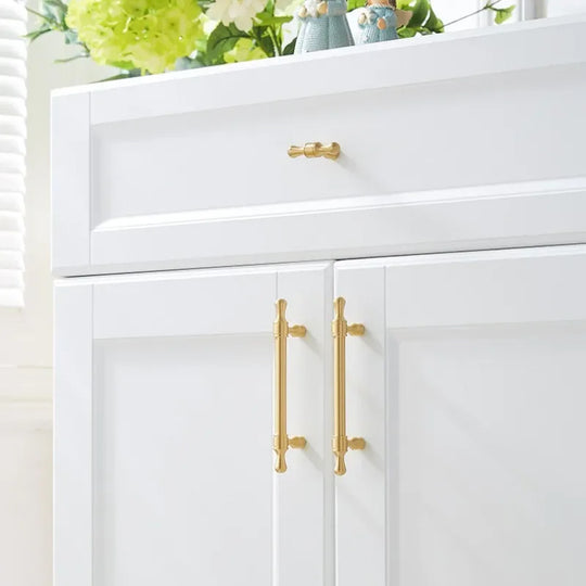 Flora Brass Furniture Handles: Modern Elegance