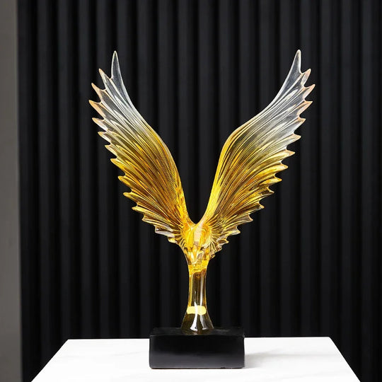 Aurelia Transparent Resin Wings Statue