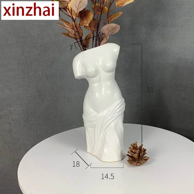 Thalia Graceful Body Art Ceramic Vases: A Fusion of Elegance and Artistry