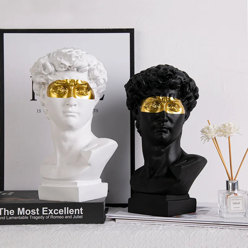 Evelyn's European Home Decoration David Head Resin Statue