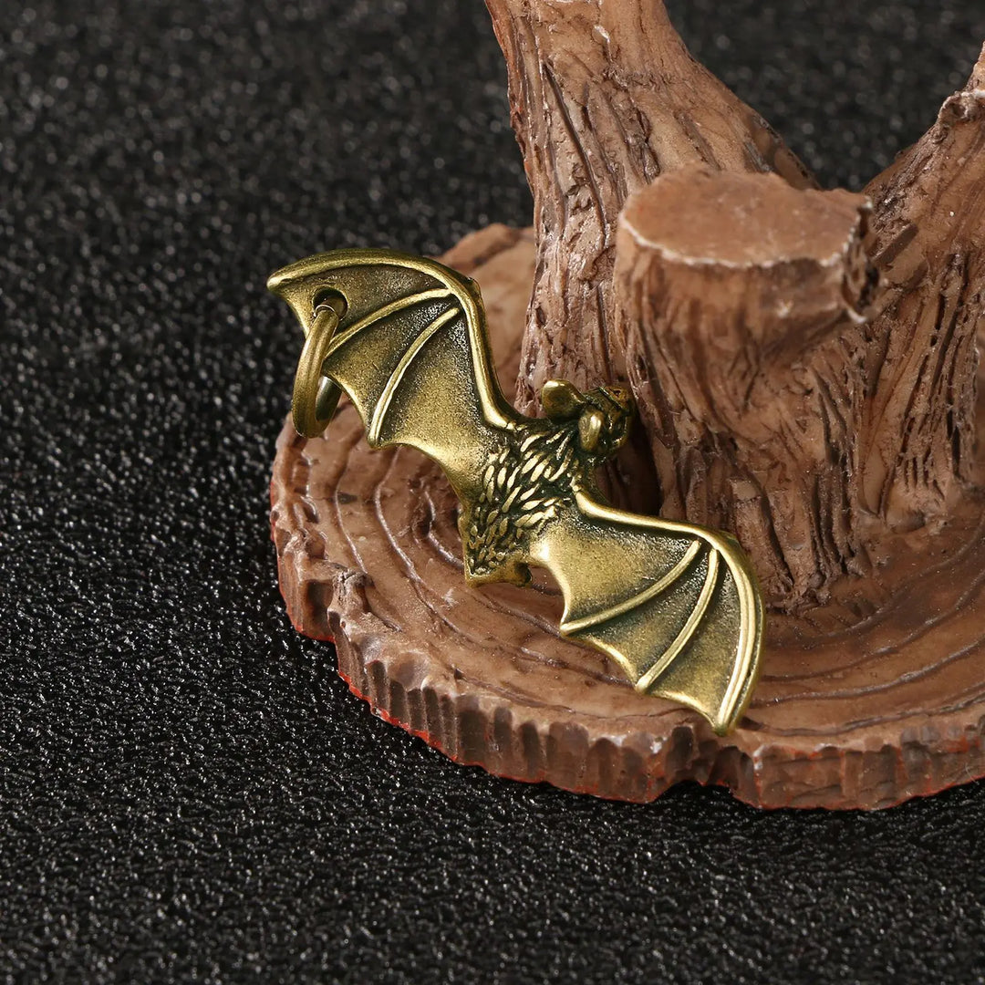 Ella Antique Bronze Bat Statue: Unique Ornament for Decor