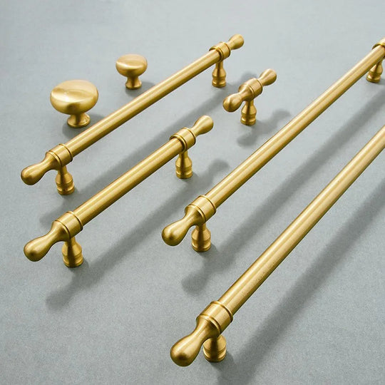 Love Brass Furniture Handles Modern Wardrobe Dresser Cupboard Cabinet Drawer Refrigerator Door Pulls Knobs