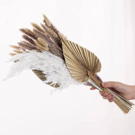 Nylah Ella's Pampas Grass Dried Flowers Bouquet Wedding Party Decoration Natural Real Fluffy Phragmites Pampa Boho Home Christmas Decor