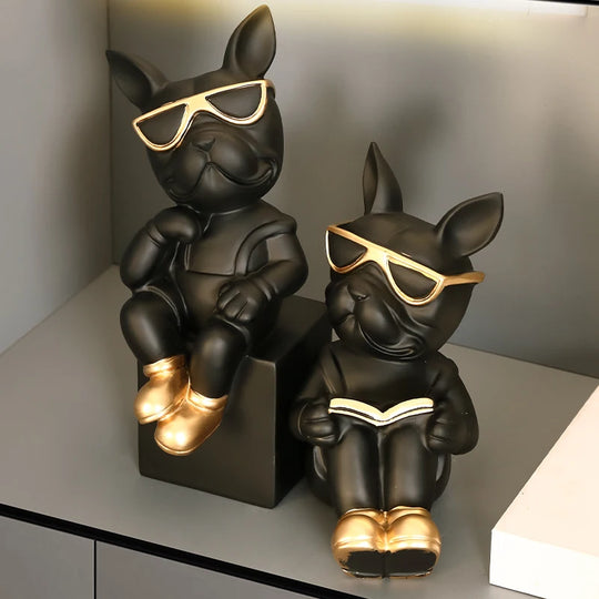 Sadie's Bookend French Bulldog Statues and Sculptures