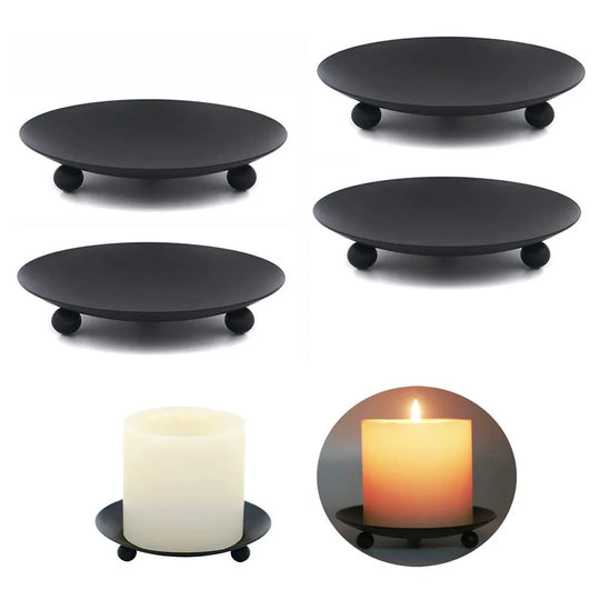 Olivia's Metal Candle Holder Set for Dining and Living Rooms