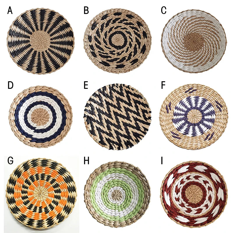 Aitana Nordic Rattan Grass Plate Wall Decoration