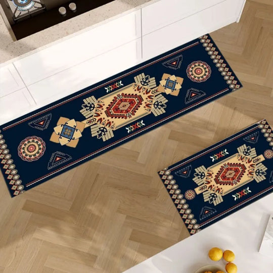 Leilany Moroccan Wipeable No-wash Kitchen Floor Mats