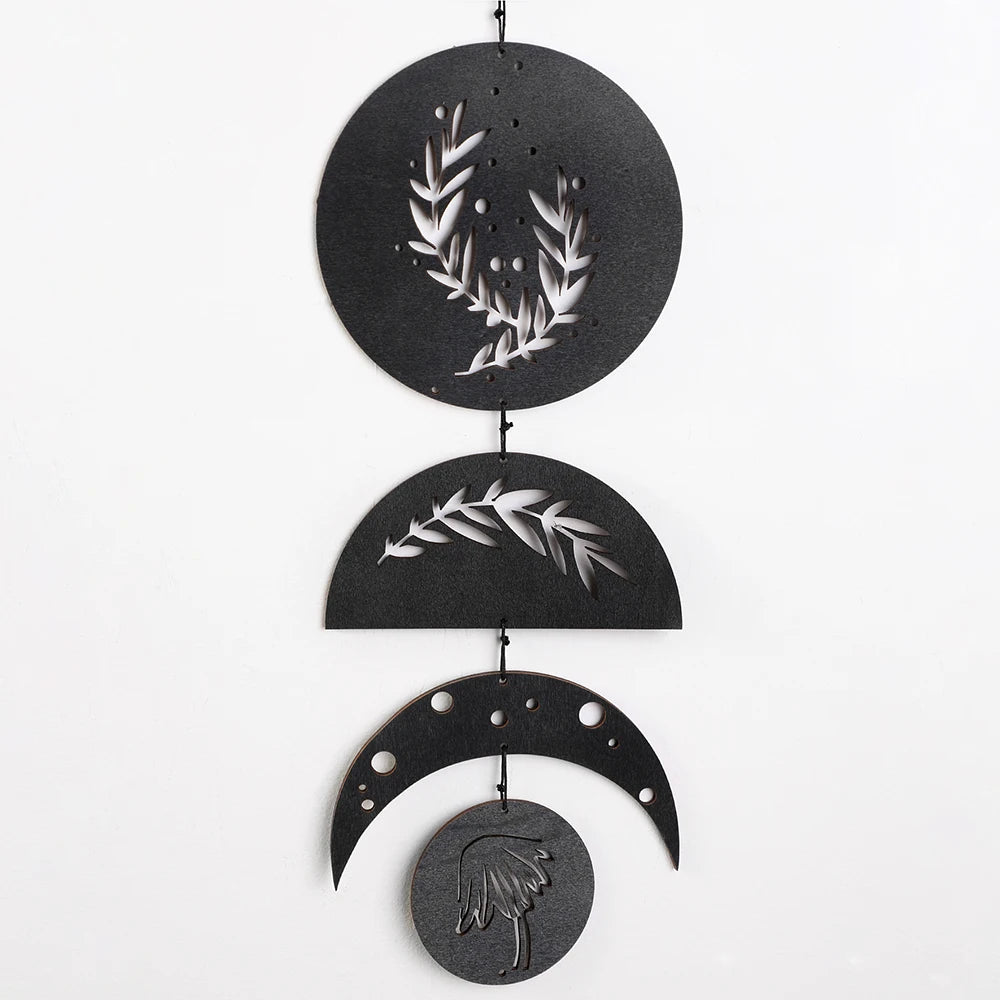 Reign Wooden Moon Phase Garland Wall Decor