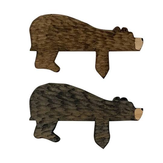 Ella's 2pc Wooden Bear Door Topper Door Sculpture