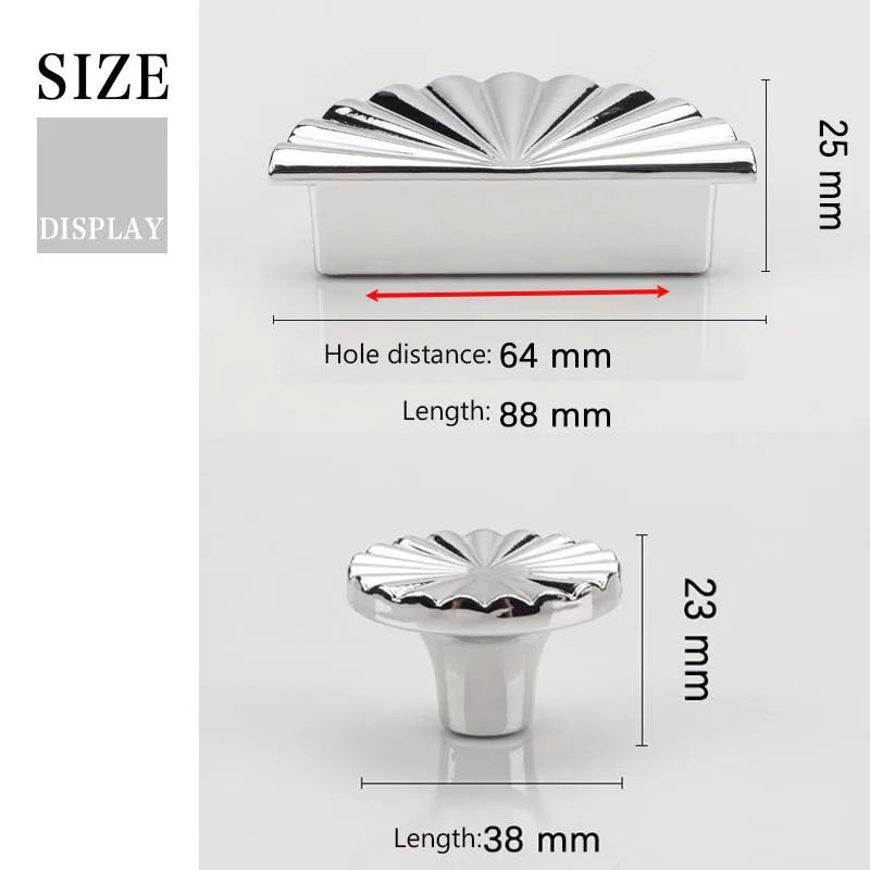 Isabella's European Semi-circular Plastic Handle Upper Cabinet Door Handle Drawer Cabinet Wardrobe Door Fan-shaped Knobs