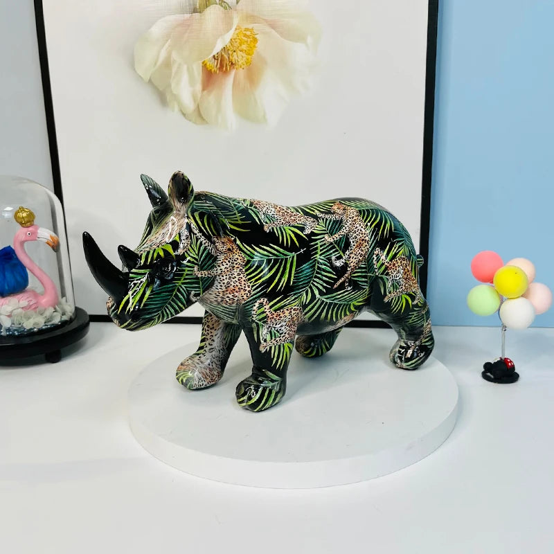 Aria's Noric Color Rhinoceros Statue