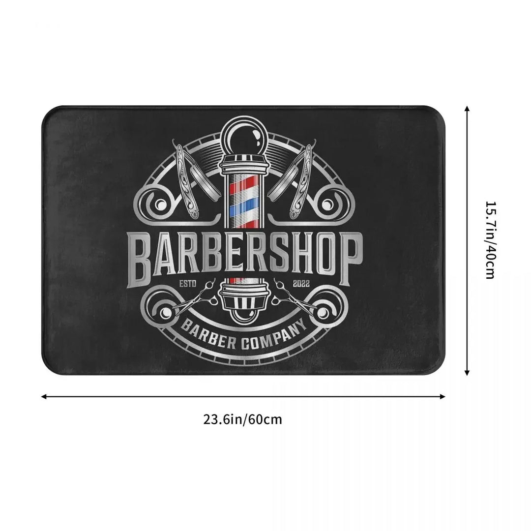 Barber Shop Sign Entrance Doormat Decor Non-Slip Welcome Mats for Home Kitchen Washable Bathroom Floor Mat Balcony Rugs