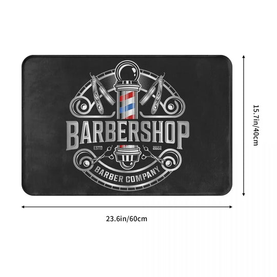 Barber Shop Sign Entrance Doormat Decor Non-Slip Welcome Mats for Home Kitchen Washable Bathroom Floor Mat Balcony Rugs