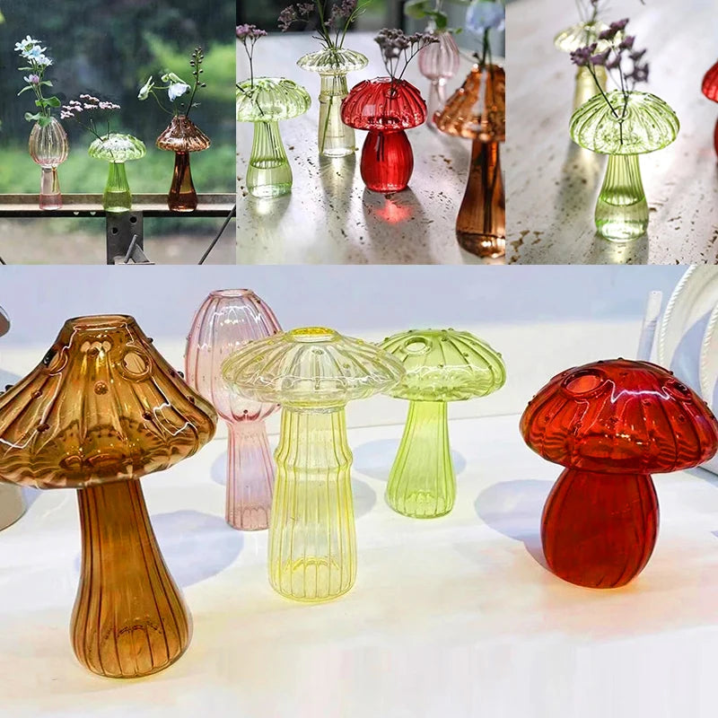 Kinley Mushroom Glass Vase: Where Nature Meets Elegance