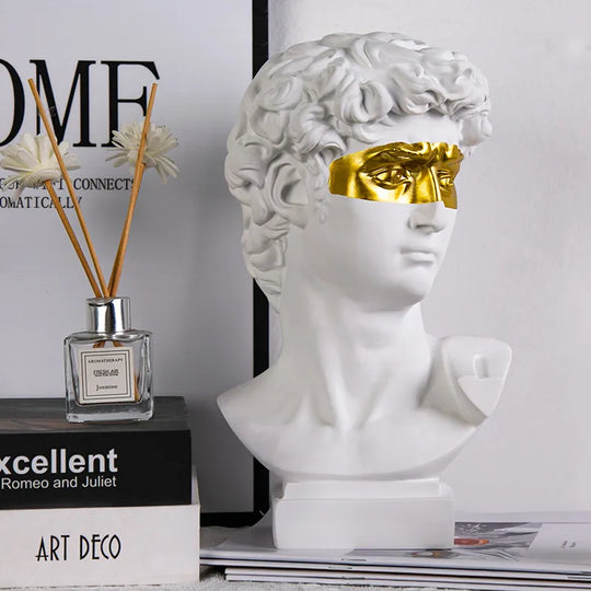 Evelyn's European Home Decoration David Head Resin Statue