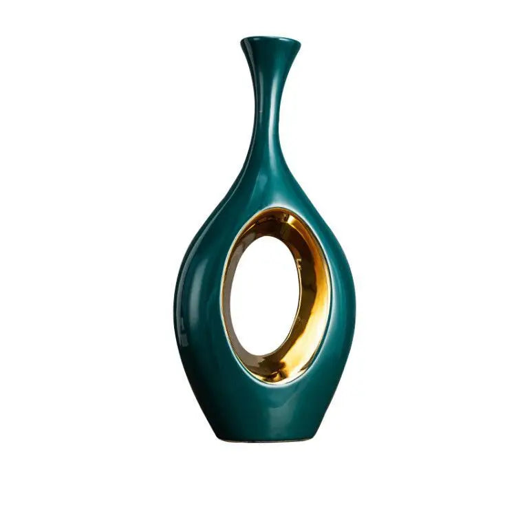 Oakleigh Geometric Ceramic Vase: A Touch of Modern Elegance