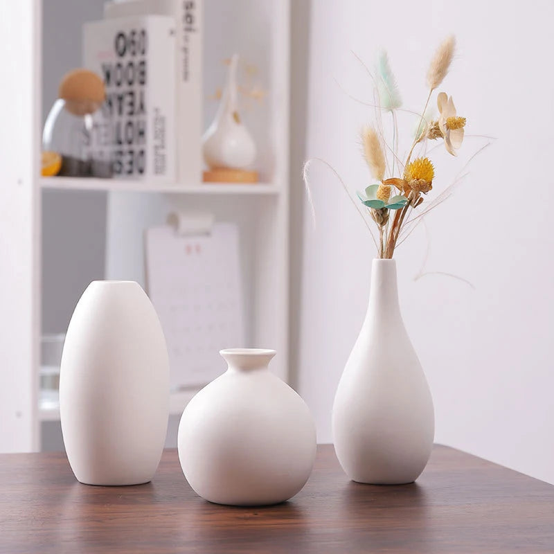 Maliyah Flowing Glaze Ceramic Vase: Minimalist Elegance