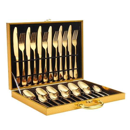 Maisie 24-Piece Stainless Steel Western Tableware Set