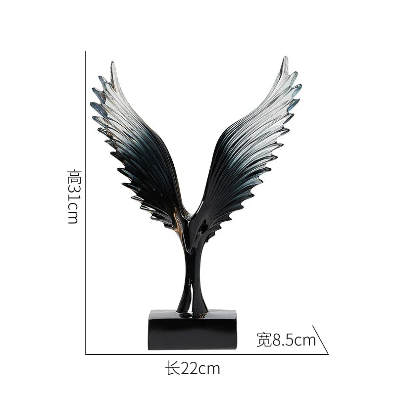 Aurelia Transparent Resin Wings Statue