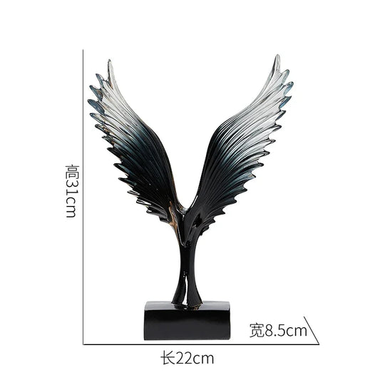 Aurelia Transparent Resin Wings Statue